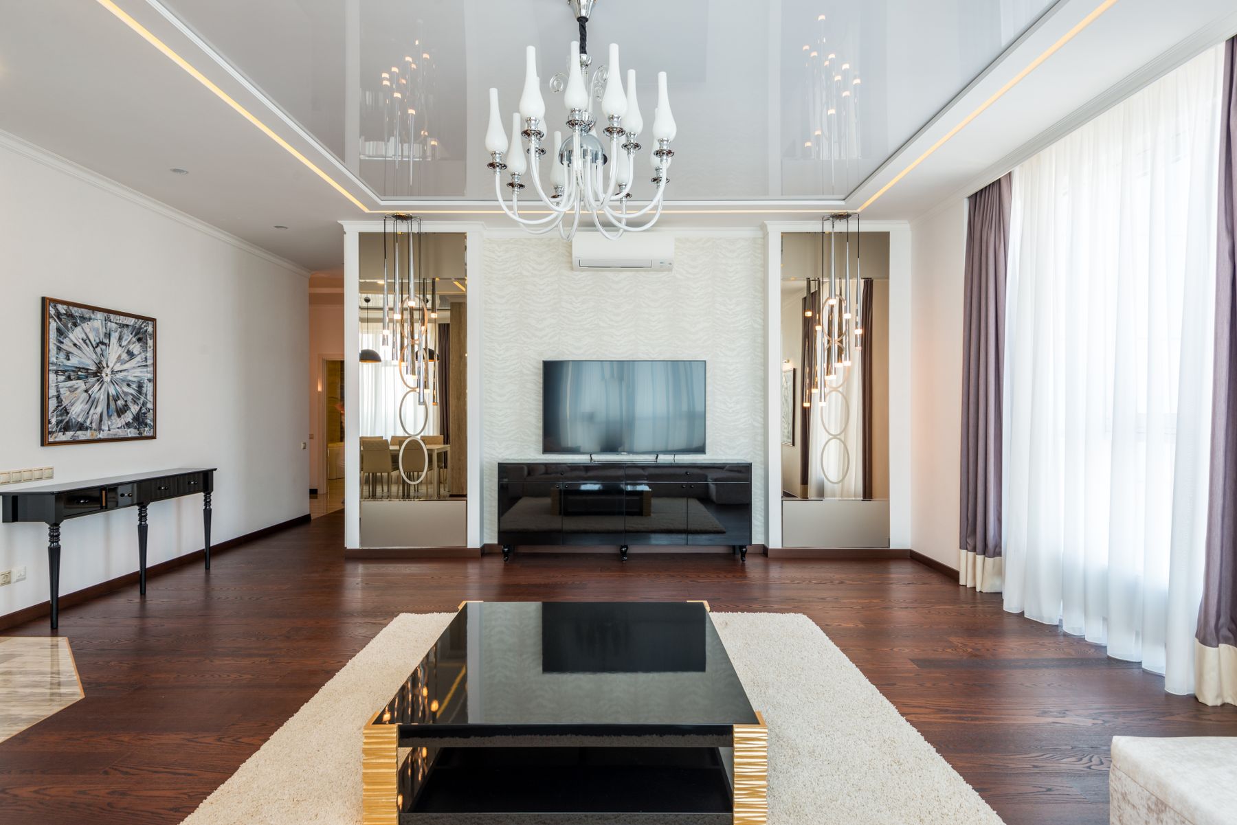 Warm, carefully furnished short-let apartment interior